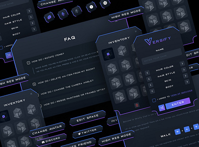 Metaverse Game , Panel Design figma game gamepanel menu metaverse nft nftart panel ui uiux ux