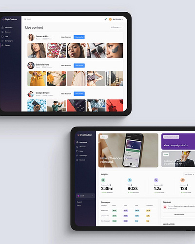 Styledoubler app admin ui