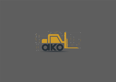 Ako Forklift branding design graphic design logo minimal minimalism