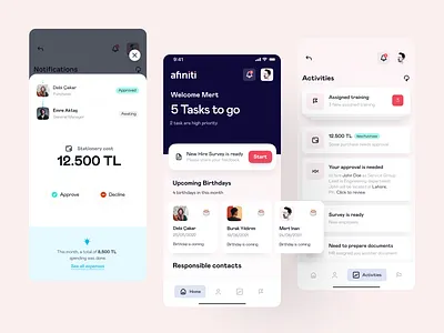 Employee Onboarding & Management Mobile App android b2b company design employee illustration ios management minimal mobile onboarding ui uiux