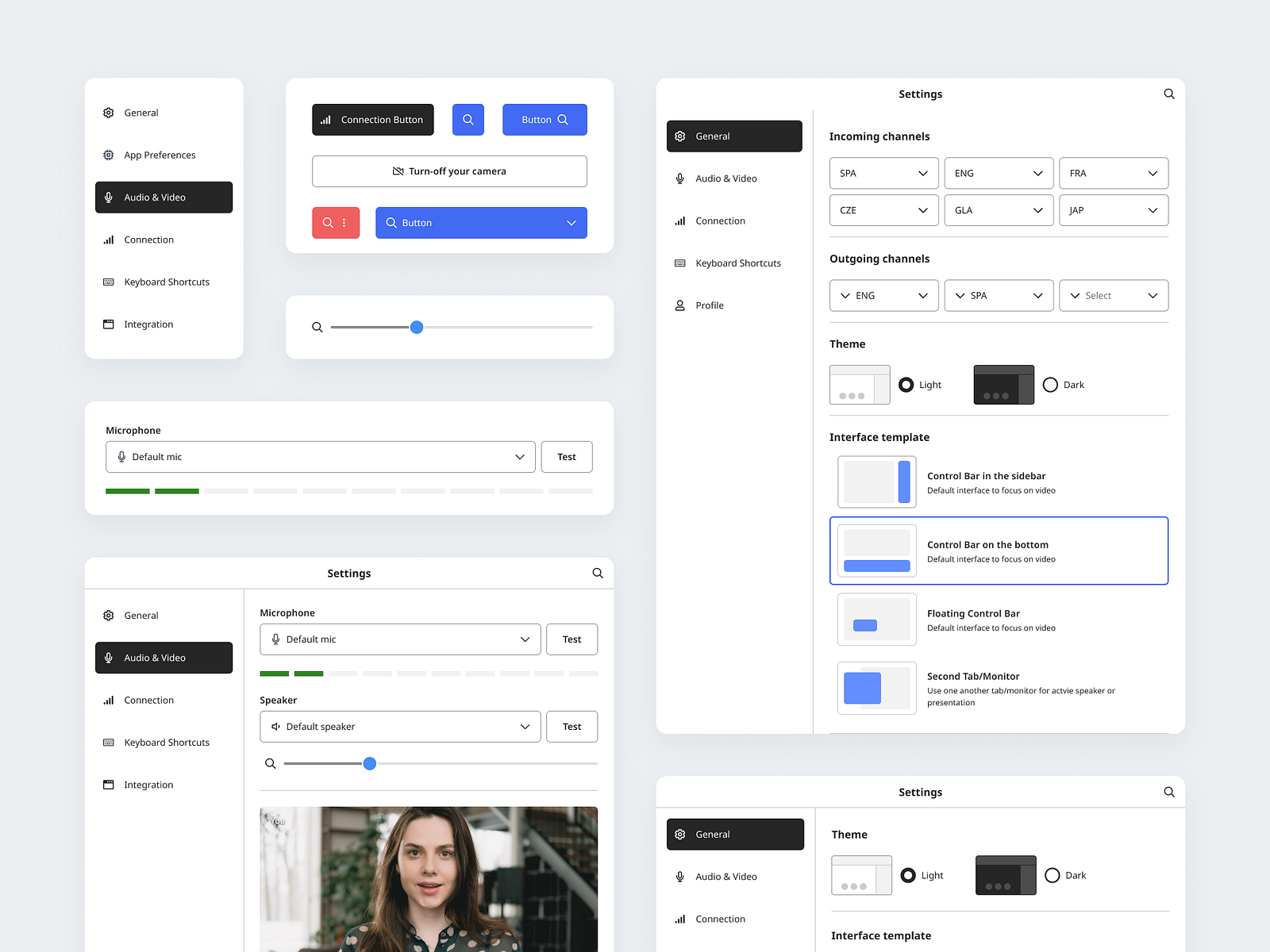 Interpreter app design system by Nur Asyrof Muhammad on Dribbble