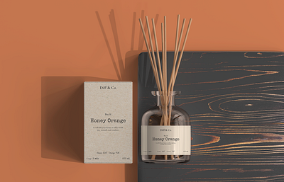 Diff & Co. air branding concept design diffuser freshener graphic design honey logo oranges perfume ui ux we website