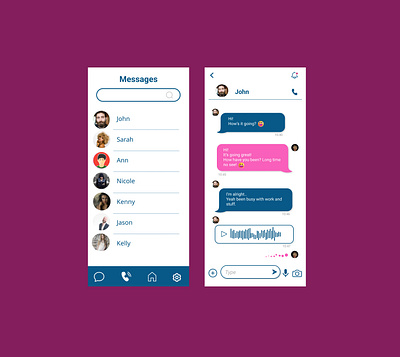 Direct messaging app dailyui directmessaging