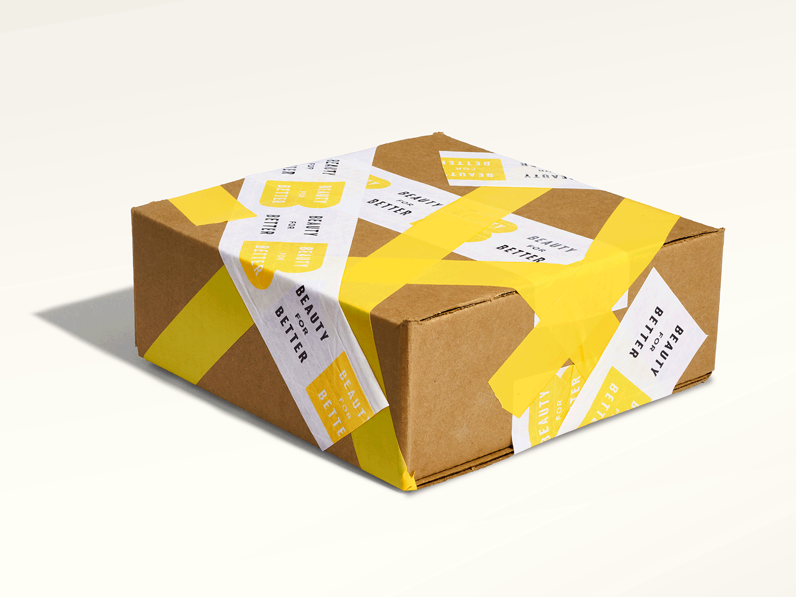 Beauty for Better beauty bold box brand for good branding design graphic design health identity logo mark packaging skincare tape type typography