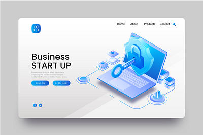 Start up landing page 3d animation branding design graphic design illustration logo saas start up tech ux vector