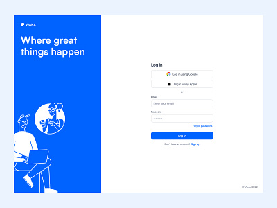 Log in page blue design figma log in login minimalist sign up signup simple ui ui ux ui design uidesign ux