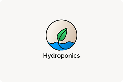 Hydroponics Logo app branding coder823 design figma graphic design green grow hydroponics icon illustration logo minimal plant typography ui vector water web