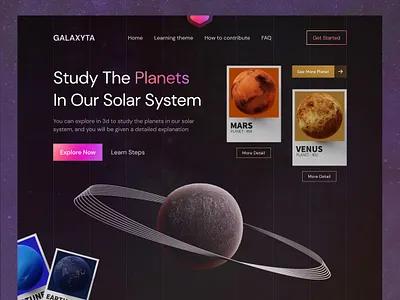 GALAXYTA - Educational Website Design app clean course course design course website design e learning education landing page learning lesson management system online online class online course teaching udemy ui ui element uiux