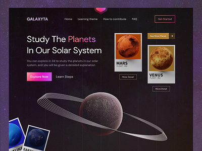 GALAXYTA - Educational Website Design app clean course course design course website design e learning education landing page learning lesson management system online online class online course teaching udemy ui ui element uiux