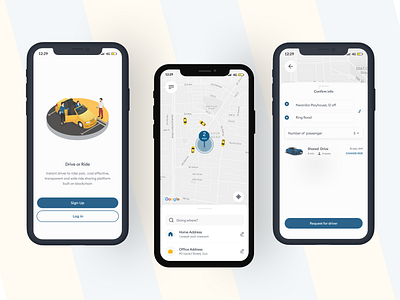 iWex - Carpooling concept on blockchain blockchain bolt clean crypto figma mobile app ui ux visual design