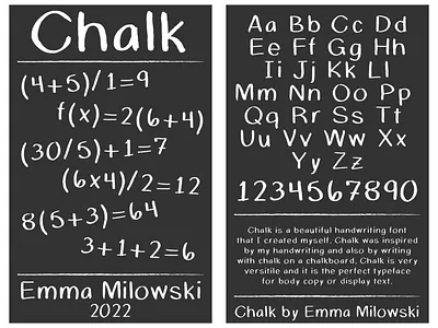 Chalk Type Specimen design font graphic design poster sheet specimen type typespecimen typographic typography vector