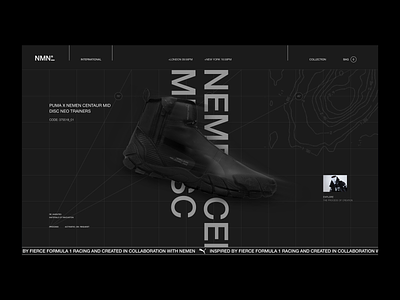 PUMA X NEMEN ©2022 concept contemporary design freelance graphic graphic design puma streetwear tech ui ui design user interface