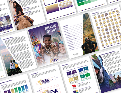 Brand Guide for the Institute for Study Abroad branding custom icons design graphic design layout