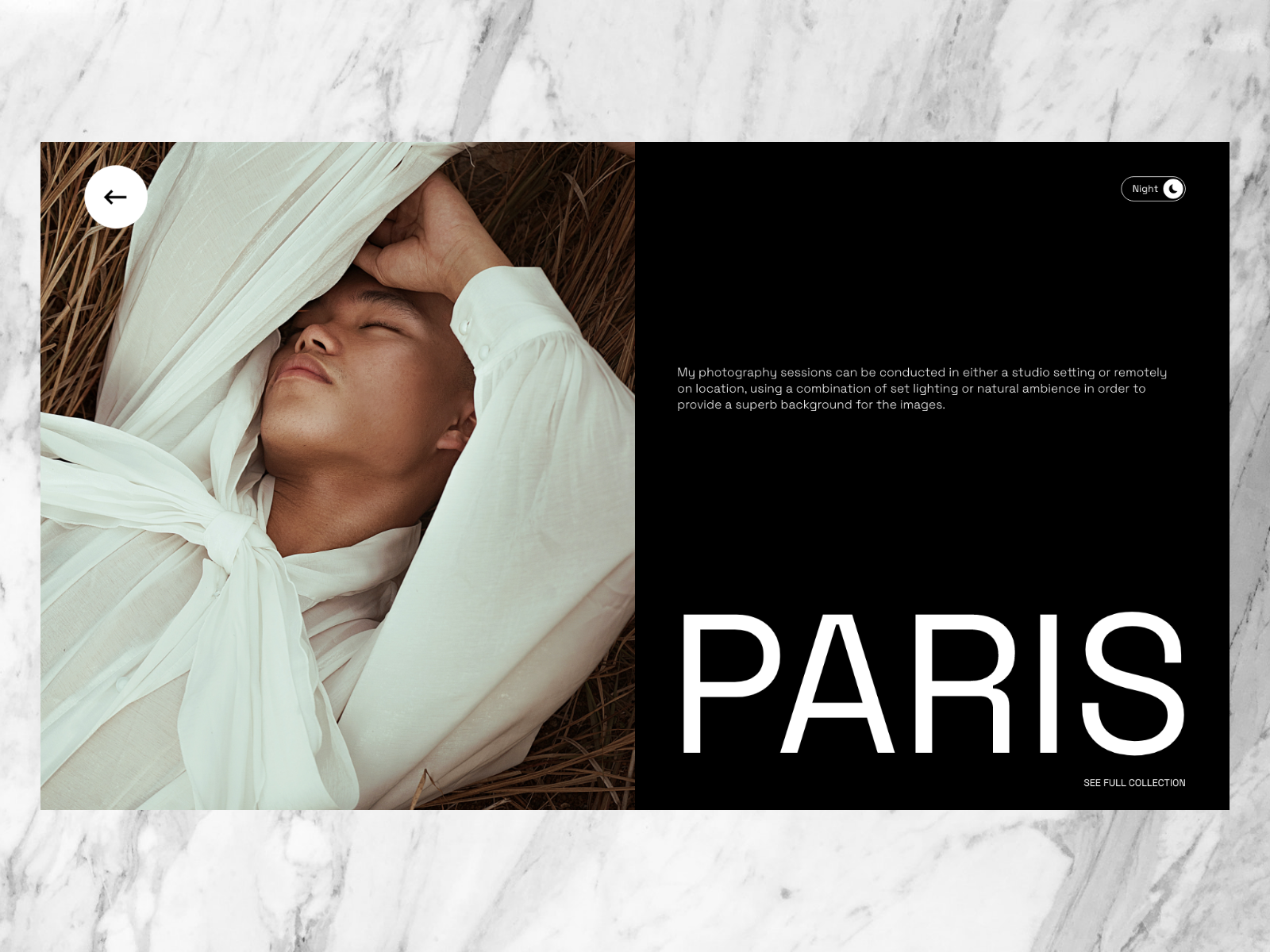 Example of Photography Website