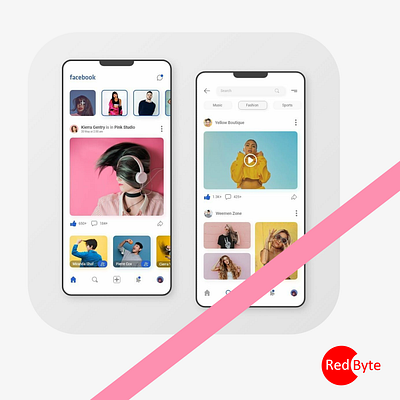 Facebook Redesign adobexd app branding design figma illustration logo ui ux vector