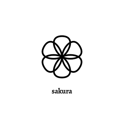 Sakura branding identity japan logo nature zen