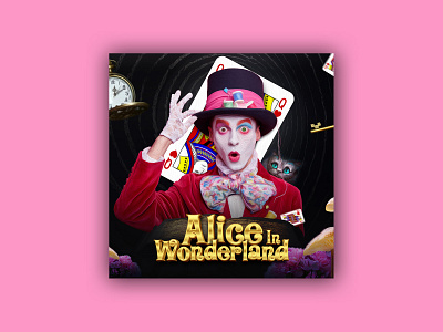 Alice In Wonderland Banner Design | Social Media Design awesome banner banner bazaar bannerbazaar classy creative banner design facebook google ad banner illustration instagram latest logo minimal modern new post social media ads social media banner trending