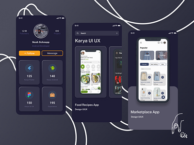 Portfolio App app branding design graphic design illustration logo ui vector