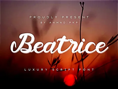 Beatrice Font Script 3d animation app branding design flat graphic design handwriting icon illustration illustrator logo minimal typography ui ux vector web website wedding