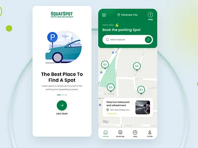 Squat Spot - Parking and spot looking app app design design food app map app mapp app ui motion graphics spot app ui ux