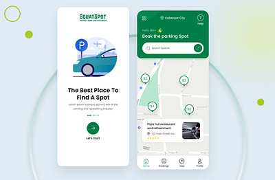 Squat Spot - Parking and spot looking app app design design food app map app mapp app ui motion graphics spot app ui ux