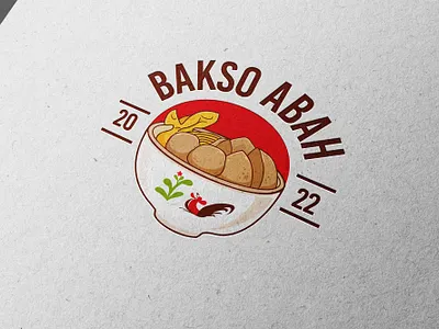Hand drawn Bakso logo or Indonesian meatball logo bakso bowl delicious drawn food logo handrawn indonesia indonesian meatball meatballs yummy