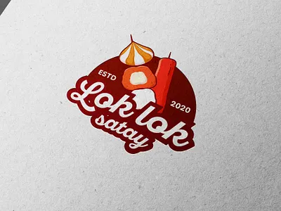 Lok lok frozen food satay logo streetfood logo delicious food logo frozen food logo hand drawn lok lok satay logo seafood seafood satay streetfood