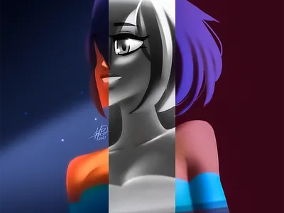 Light Show Pt. 1 amnga anime colors design girl illustration oc original character