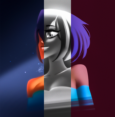 Light Show Pt. 1 amnga anime colors design girl illustration oc original character