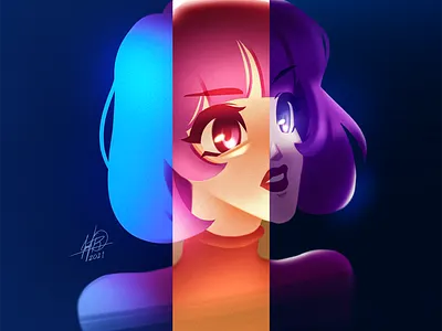 Light Show Pt. 2 anime branding colors design girl illustration manga oc original character