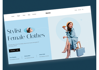 Clothing Store Web UI cloth clothes fashiondesigner homepage marketing marketplace online shopping outfit streetwear wear web design winter women fashion