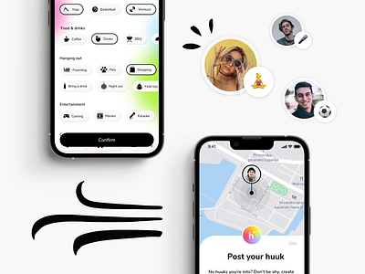 huuk appdesign branding design logo socialmedia socialmediaapp ui ui design uiux design webdesign