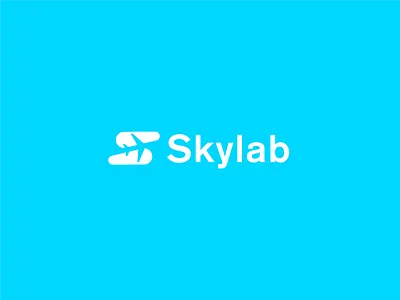 Skylab a b c d e f g h i j k branding double meaning exprimart l m n o p q r s t u v w x y z lab lettermark logo medical lab negative space negative space logo plane roxana niculescu s s mark sky unused