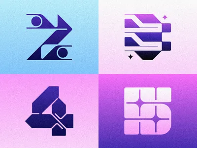 2 3 4 5 - 36 Days #09 36daysoftype alphabet challenge design font gradient graphic design illustration lettering logo logo design number 2 number 3 number 4 number 5 type design typography vector