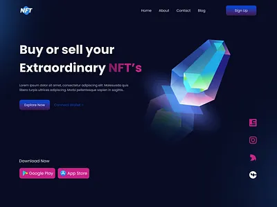 NFT's Landing Page bitcoin crypto nfts nfts landing page ui design