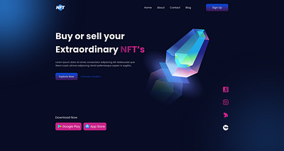NFT's Landing Page bitcoin crypto nfts nfts landing page ui design