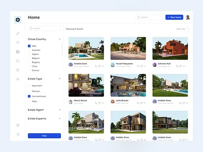 Real Estate List Page apartment building clean corporate design home page house list list page properties real estate realestate residance summer summer house summerhouse ui ux web web design