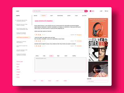 Another Pink In The Wall - Ekşi Sözlük app design ui ux web