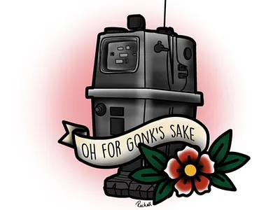 For Gonk's Sake cute digital art digital illustration gonk gonk droid illustration illustrations illustrator neo trad neo traditional star wars