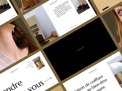 Alexandre Pichoux animation artdeco black branding coiffeur geometric gold graphic design hair identity interface logo logotype minimal motion motion graphics shape ui ux webdesign