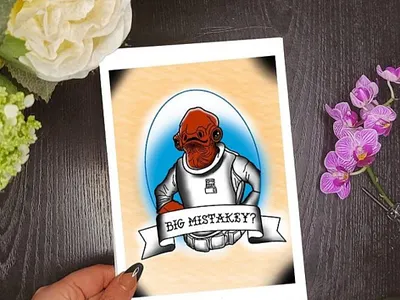 Big Mistakey ackbar art print design digital art digital illustration drawing illustration illustrations illustrator neo trad neo traditional procreate robot chicken star wars