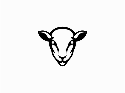 Sheep Logo for Sale animal branding cute design face farm flat illustration lamb livestock logo mark pastoral premium religion sacrifice sale sheep simple vector