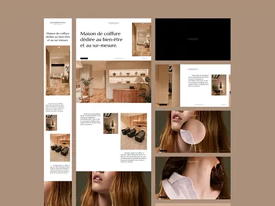 Alexandre Pichoux aftereffect animation artdeco black brand brand design branding coiffeur gold hair identity interface logo logotype minimal motion ui ux webdesign