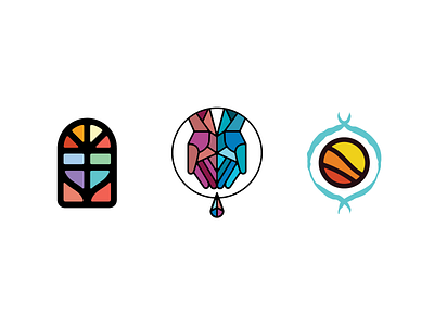 ServantCast abstract bible branding church church logo geometric glass window hands jesus christ logo design logomark lutheran podcast protestant rebrand servant serving hands stained glass thick lines window