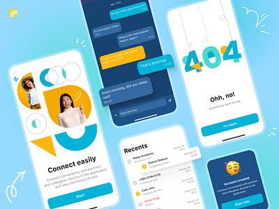 Messenger Mobile App Design 404 app app design application call chat chatting app color messenger messenger app minimal mobile mobile app modern social app social media social media app design telegram ui ux whatsapp