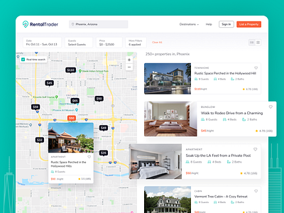 Exceptional vacation rentals real estate rental app travel app ui design uiux uiuxdesign vaction rental web portal