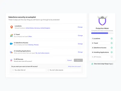 Salesforce onboarding configuration dashboard hubspot nudge onboarding onboarding panel onboarding progress onboarding step onboarding widget outreach progress progress bar progress steps salesforce salesforce onboarding salesforce security salesforce setup setup steps