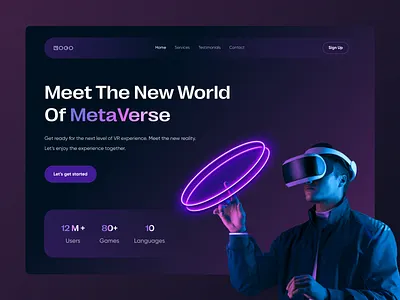 Metaweb - Metaverse Experience 3d ar crypto dark mode meta metaexperience metaverse metaverse experience metaworld metverse ui tokens virtual virtual reality vr world xr
