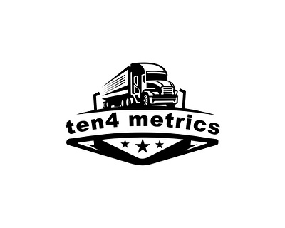Ten4 metrics tucking logo design branding business logo creative logo deisgn design graphic graphic design illustration logo trucking logo vector