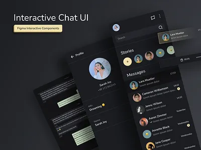 Interactive Chat UI chat community concept design figma interactive interface software ui ux web whatsapp